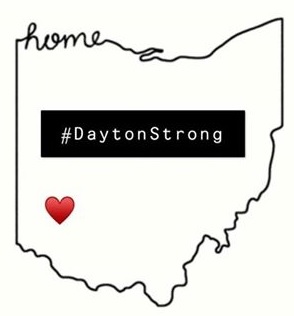 Dayton Strong Ohio Map with heart