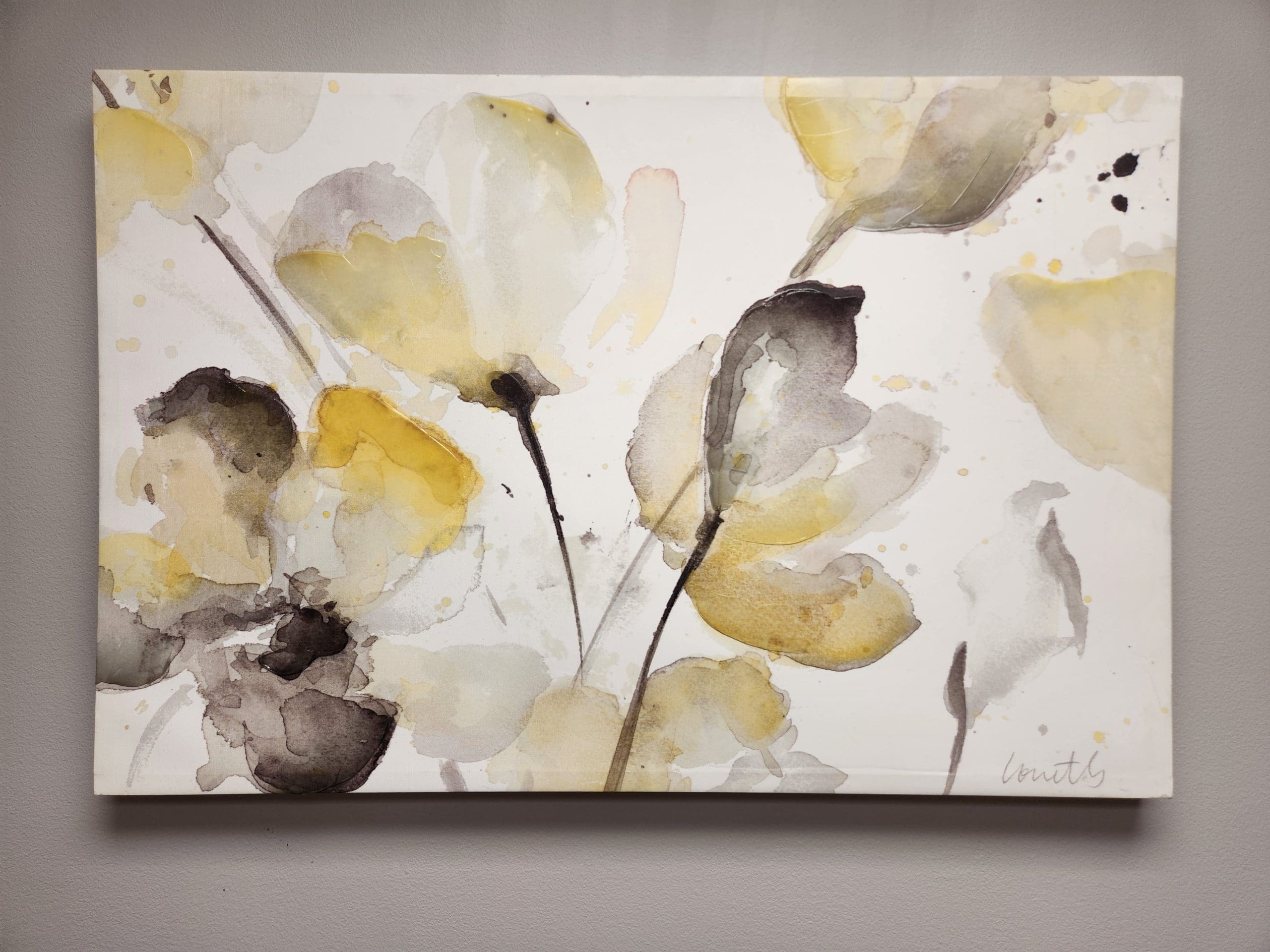 Abstract painting of florals for sale