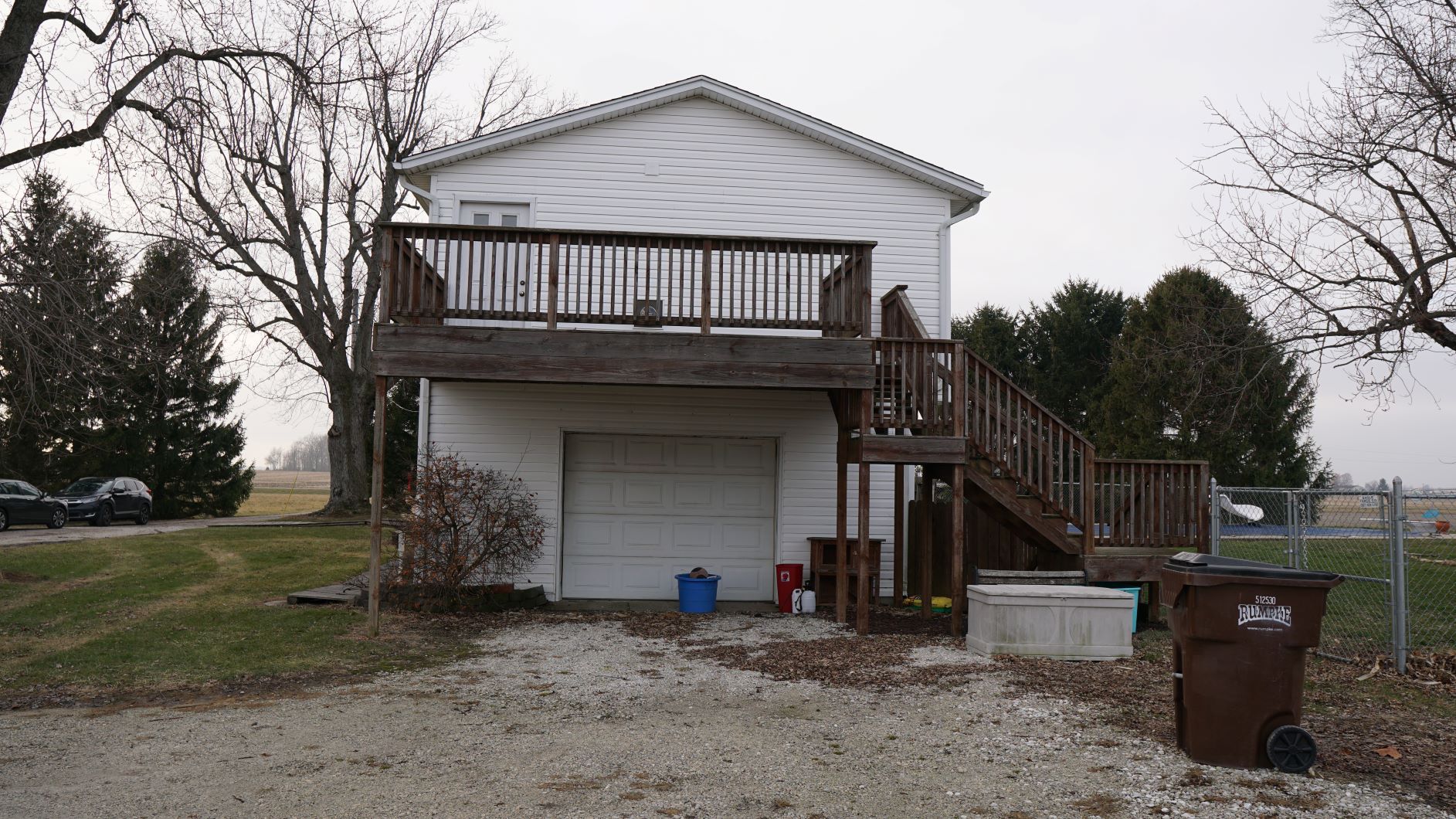 Garage and Master Deck View