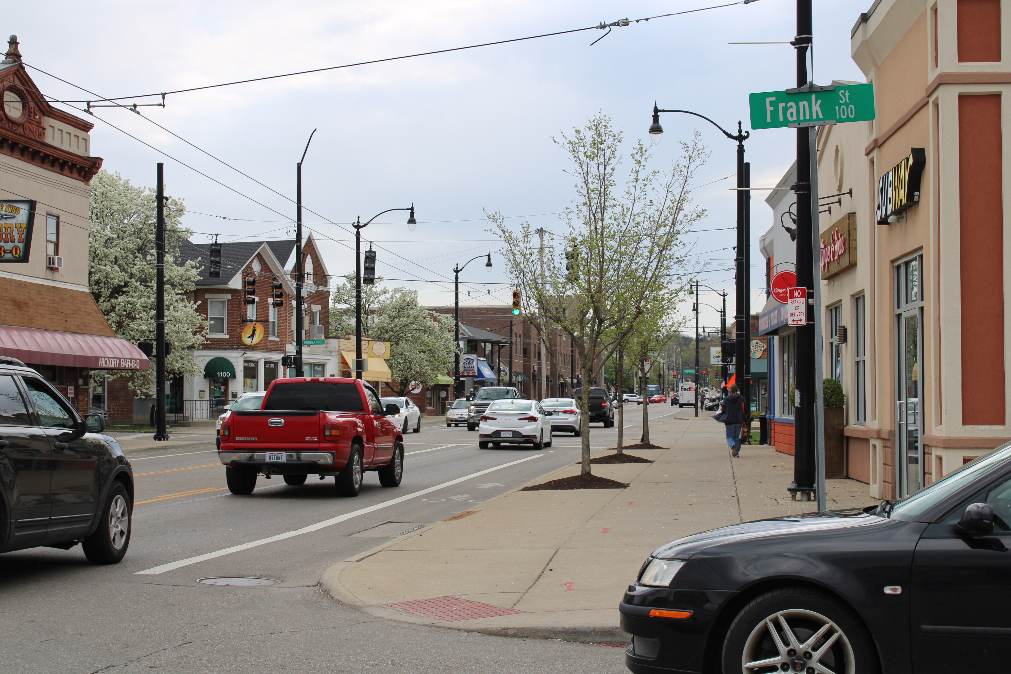 Intersection view of Brown and Frank
