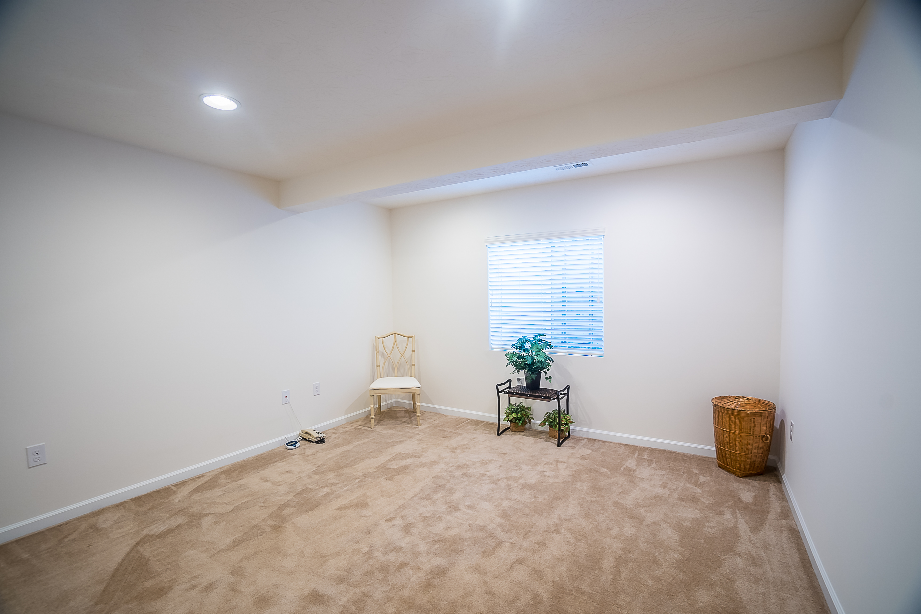 Located in basement with eggress window