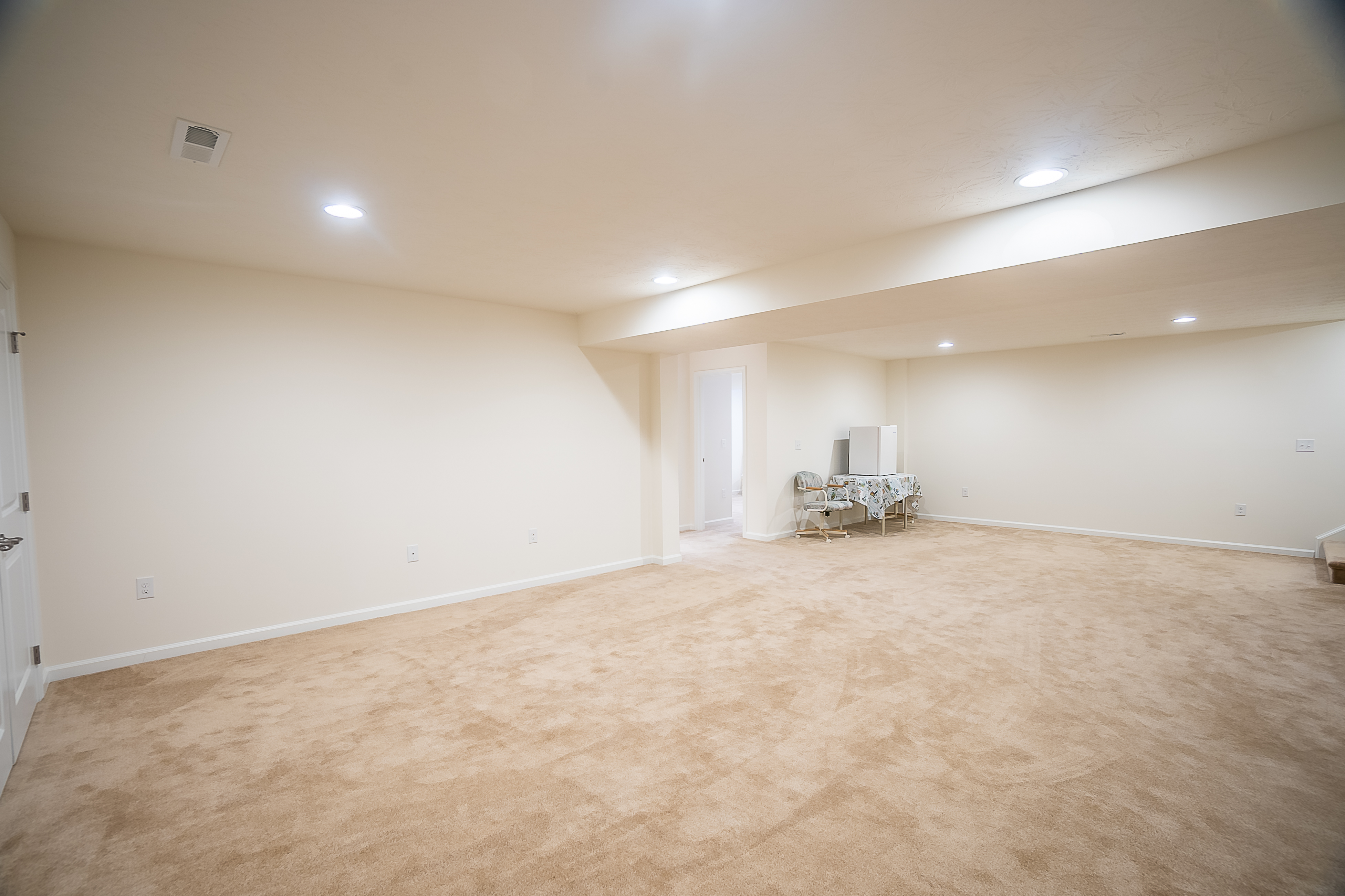 Large finished space with extra closet/storage