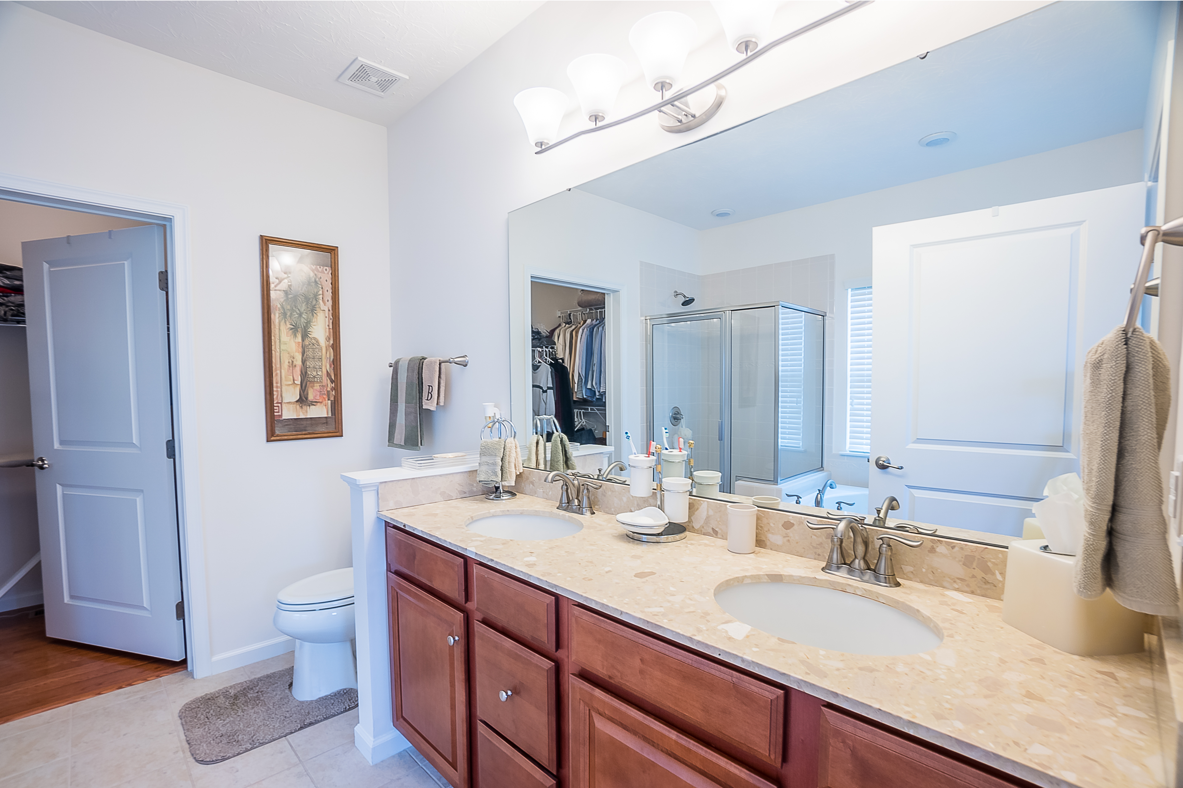 Double Vanity, Soaking Tub, Separate Shower 