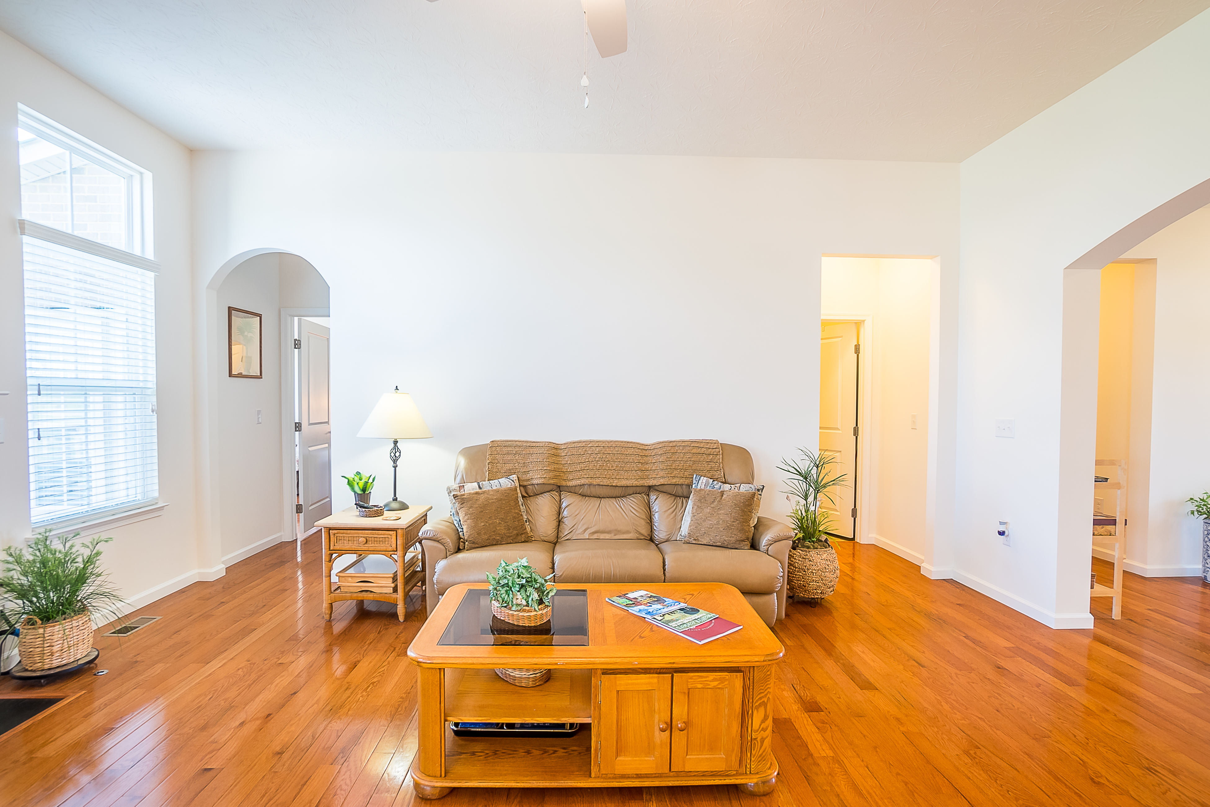 Open and spacious with high ceilings