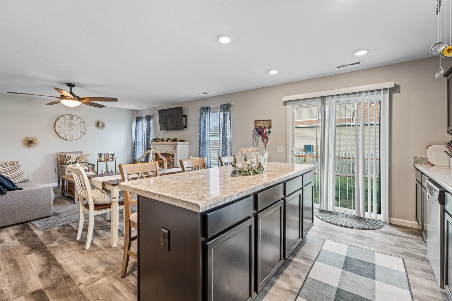 This Open Kitchen to Dining Area allows for gathering with friends and family alike This Open Kitchen to Dining Area allows for gathering with friends and family alike