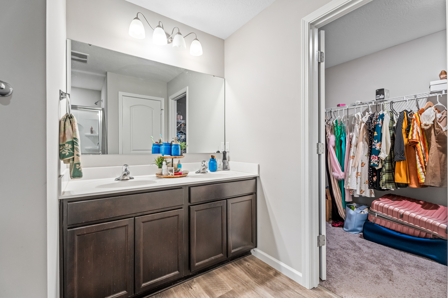 Dual Vanities are perfect for sharing the space when getting ready Dual Vanities are perfect for sharing the space when getting ready
