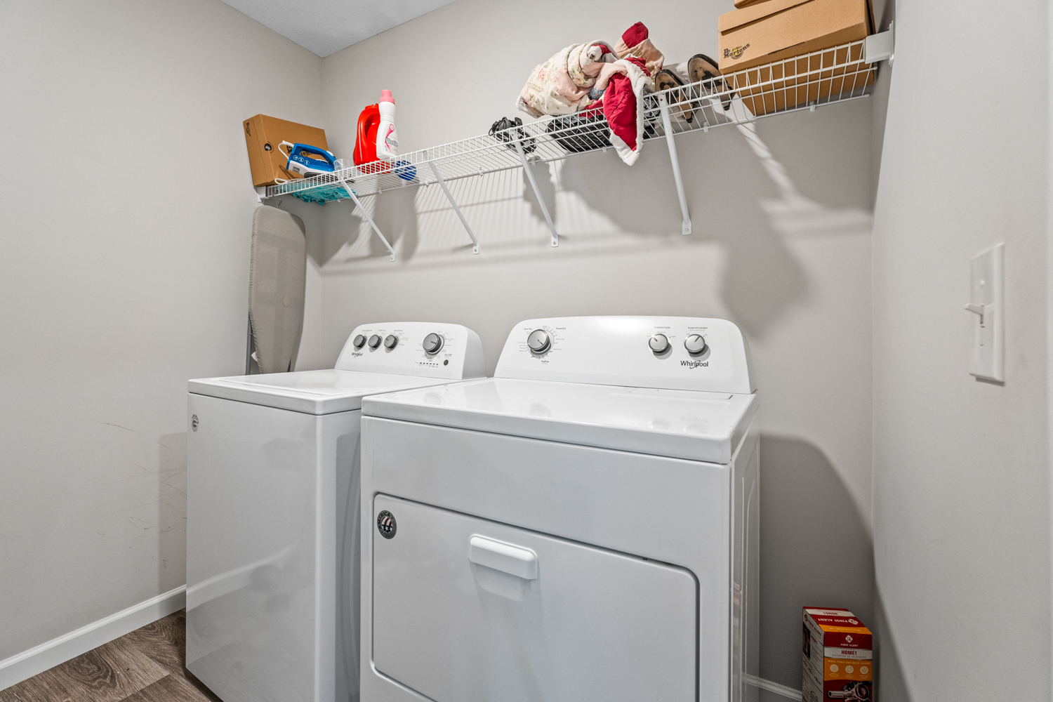 Separate Laundry Room makes for ease of use and out of way hiding :) Separate Laundry Room makes for ease of use and out of way hiding :)