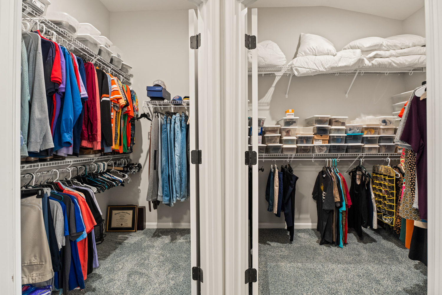Dual Walk-In Closets Dual Walk-In Closets
