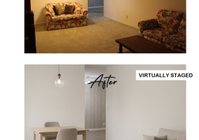Before and After View of Dining 1100 S Elm Street