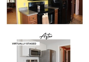 Before and After View of  Kitchen a 1100 S Elm Street