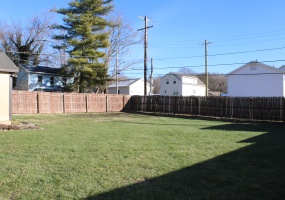 Fenced and Spacious, yard offers lots of possibilities!